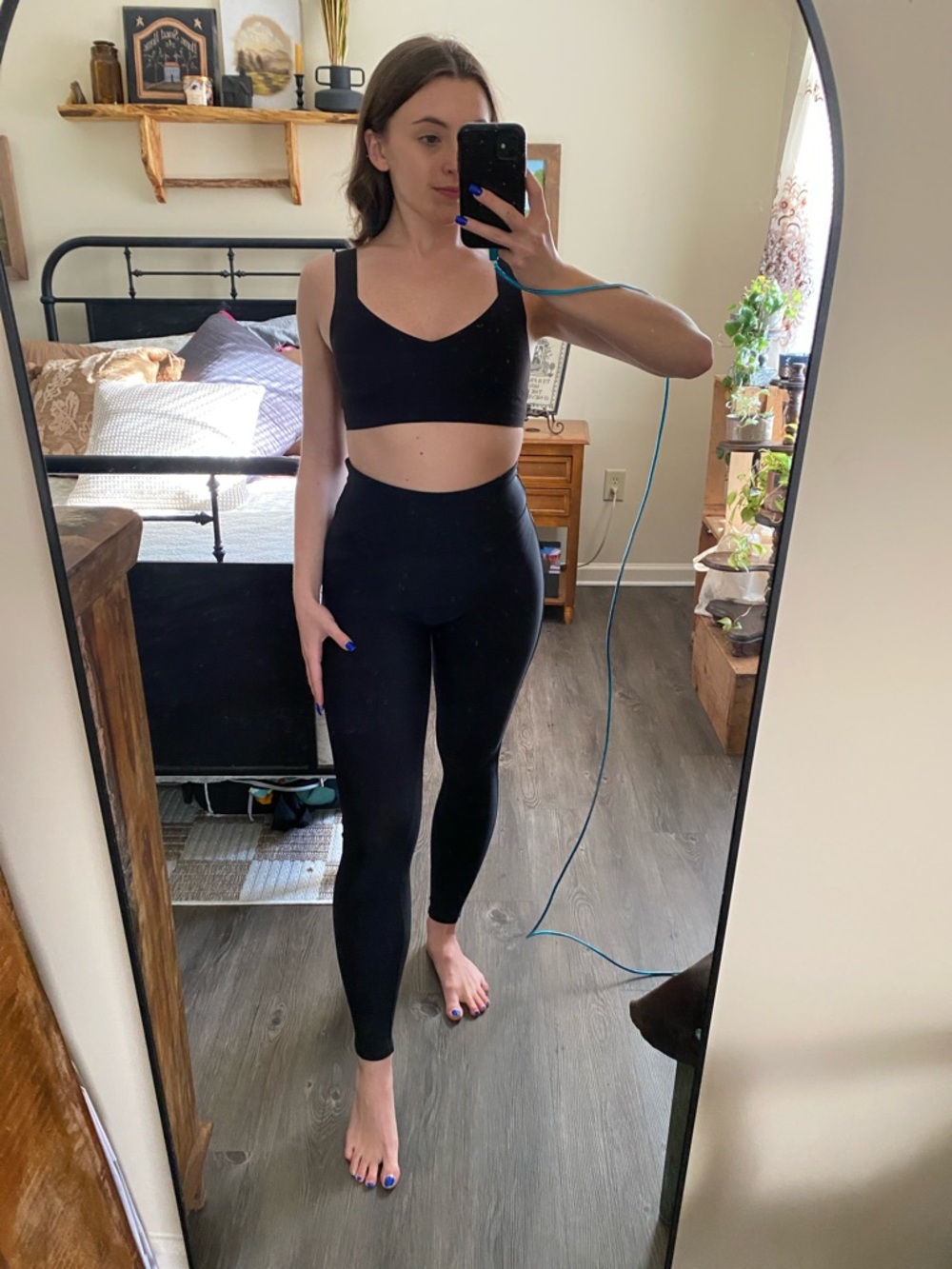 Spanx High-Waist Fitted Black Full Length Leggings — Women’s S